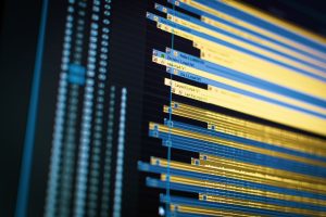 Close-up of a video editing timeline on a computer screen, showcasing modern technology. — Essential Features of MS Windows S